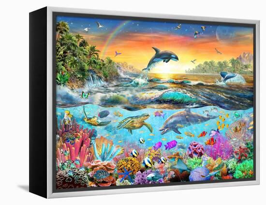 Tropical Paradise-Adrian Chesterman-Framed Stretched Canvas