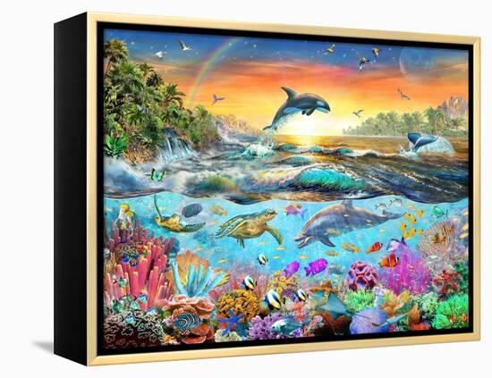 Tropical Paradise-Adrian Chesterman-Framed Stretched Canvas