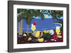 Tropical Pineapple Cocktail-Cindy Wider-Framed Giclee Print