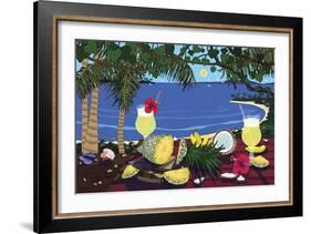 Tropical Pineapple Cocktail-Cindy Wider-Framed Giclee Print