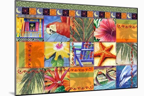 Tropical Quilt Mosaic-James Mazzotta-Mounted Giclee Print