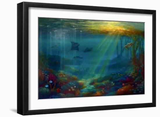 Tropical Rays  oil on canvas-Lee Campbell-Framed Giclee Print