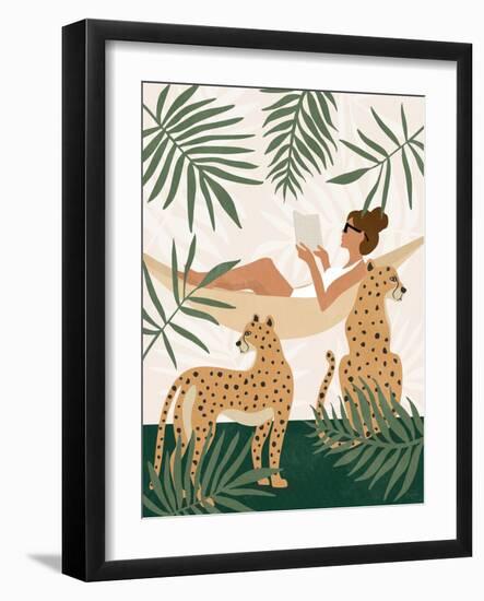 Tropical Reading II-Natalie Carpentieri-Framed Art Print