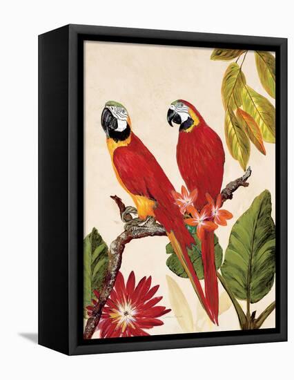 Tropical Red Pair-Colleen Sarah-Framed Stretched Canvas