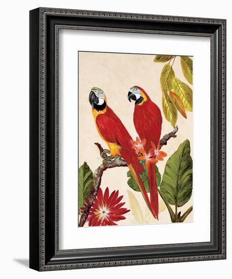 Tropical Red Pair-Colleen Sarah-Framed Art Print