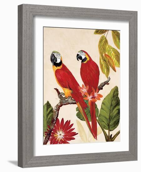 Tropical Red Pair-Colleen Sarah-Framed Art Print