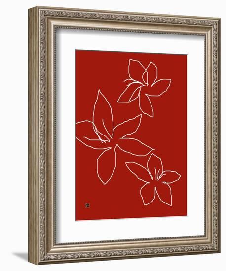 Tropical Red-Jan Weiss-Framed Art Print