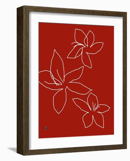 Tropical Red-Jan Weiss-Framed Art Print