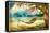 Tropical Scene- Artwork In Painting Style-Maugli-l-Framed Stretched Canvas