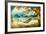 Tropical Scene- Artwork In Painting Style-Maugli-l-Framed Art Print