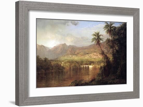 Tropical Scene-Frederic Edwin Church-Framed Art Print