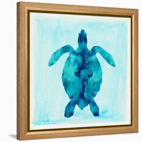 Tropical Sea Turtle-Evangeline Taylor-Framed Stretched Canvas