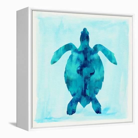 Tropical Sea Turtle-Evangeline Taylor-Framed Stretched Canvas