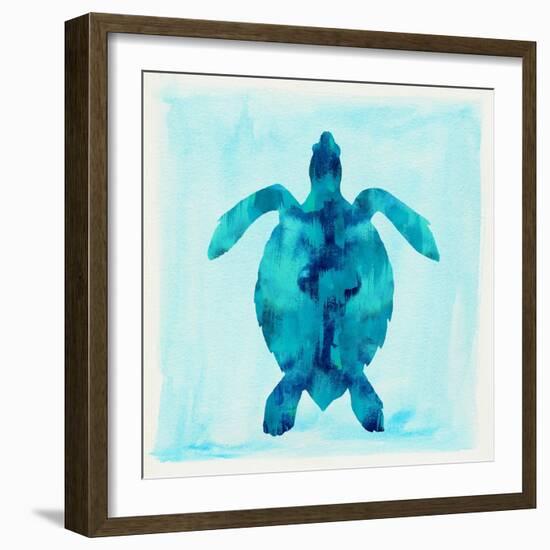 Tropical Sea Turtle-Evangeline Taylor-Framed Art Print