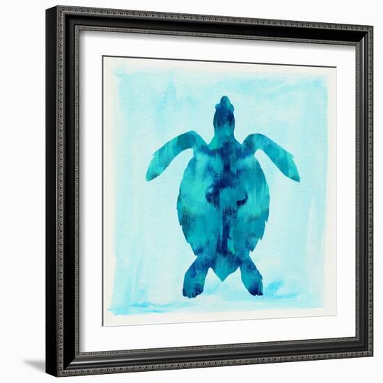 Tropical Sea Turtle-Evangeline Taylor-Framed Art Print