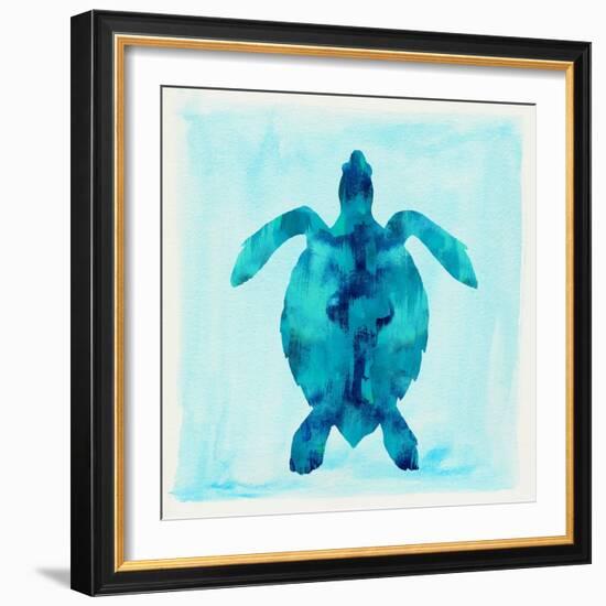 Tropical Sea Turtle-Evangeline Taylor-Framed Art Print