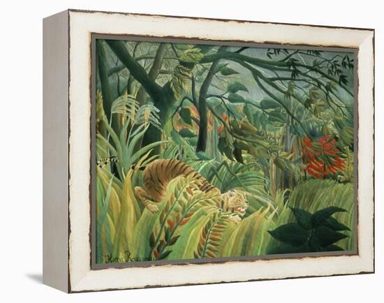 Tropical Storm with Tiger, Surprise-Henri Rousseau-Framed Premier Image Canvas