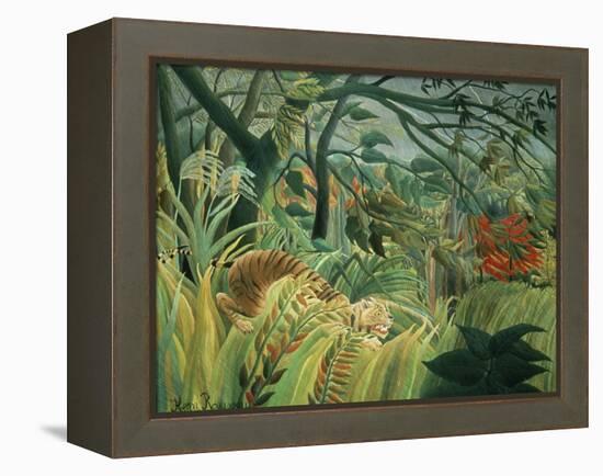 Tropical Storm with Tiger, Surprise-Henri Rousseau-Framed Premier Image Canvas