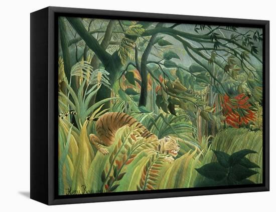 Tropical Storm with Tiger, Surprise-Henri Rousseau-Framed Premier Image Canvas