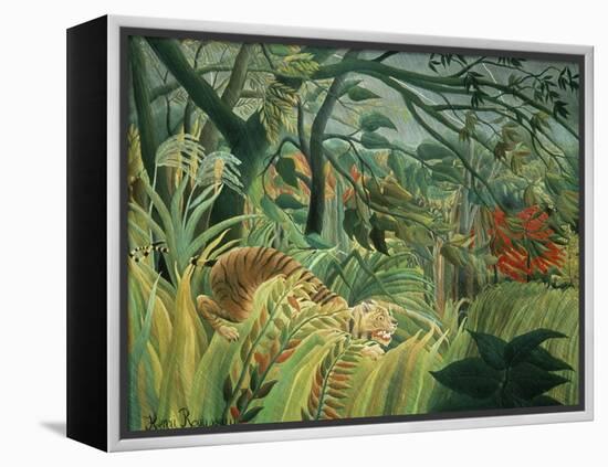 Tropical Storm with Tiger, Surprise-Henri Rousseau-Framed Premier Image Canvas