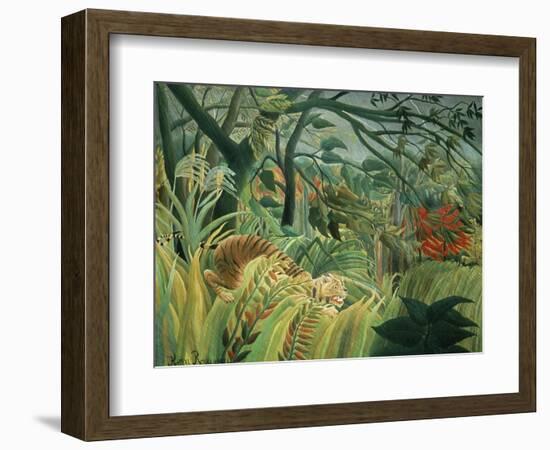 Tropical Storm with Tiger, Surprise-Henri Rousseau-Framed Giclee Print