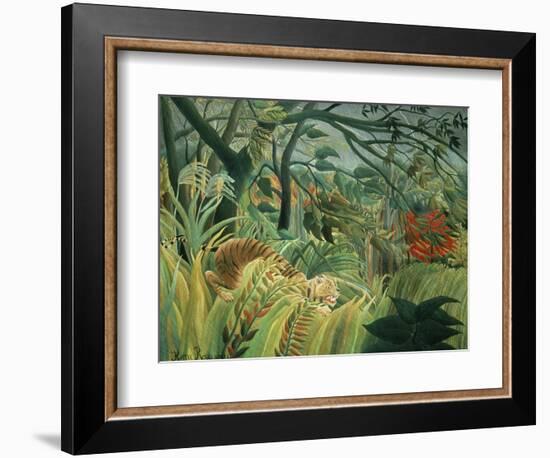 Tropical Storm with Tiger, Surprise-Henri Rousseau-Framed Giclee Print