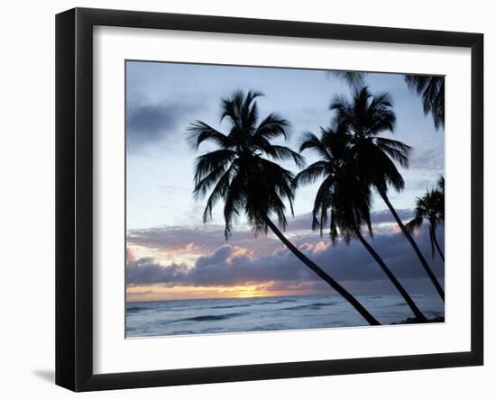 Tropical Sunset, Bridgetown, Barbados, West Indies, Caribbean, Central America-Angelo Cavalli-Framed Photographic Print