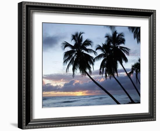 Tropical Sunset, Bridgetown, Barbados, West Indies, Caribbean, Central America-Angelo Cavalli-Framed Photographic Print