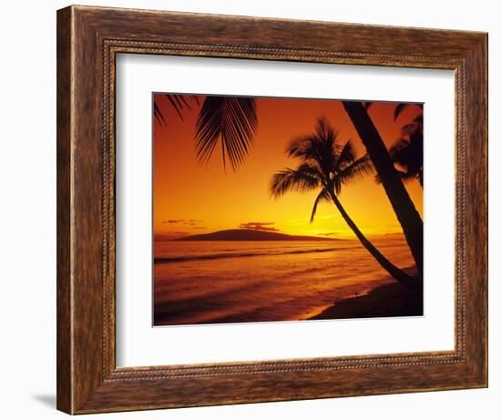 Tropical Sunset on the Island of Maui, Hawaii, USA-Jerry Ginsberg-Framed Photographic Print