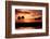 Tropical Sunset with Palm Trees-Paul Brady-Framed Photographic Print