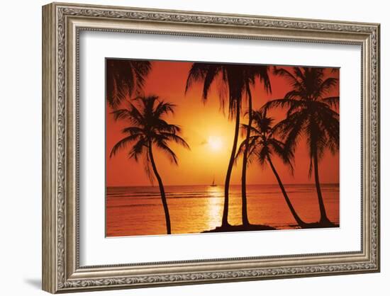 Tropical Sunset-null-Framed Art Print