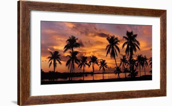 Tropical Sunsets I-Mike Jones-Framed Giclee Print