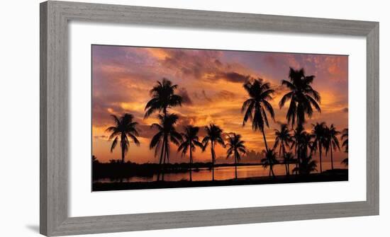 Tropical Sunsets I-Mike Jones-Framed Giclee Print