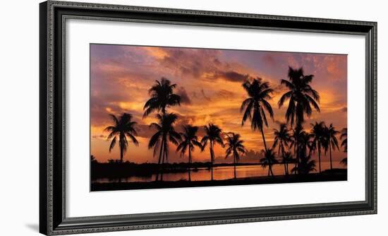 Tropical Sunsets I-Mike Jones-Framed Giclee Print