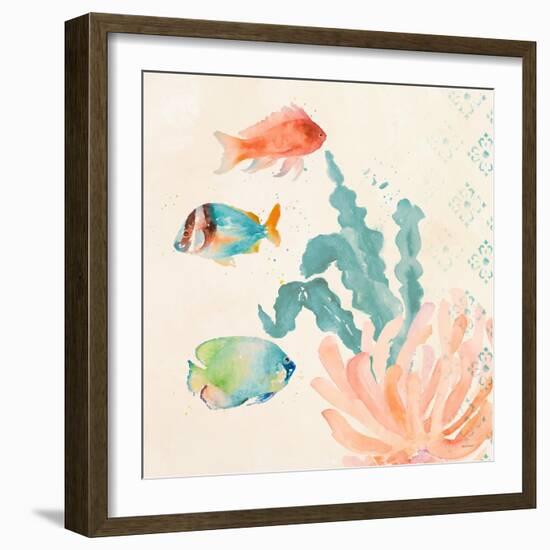 Tropical Teal Coral Medley I-Lanie Loreth-Framed Art Print