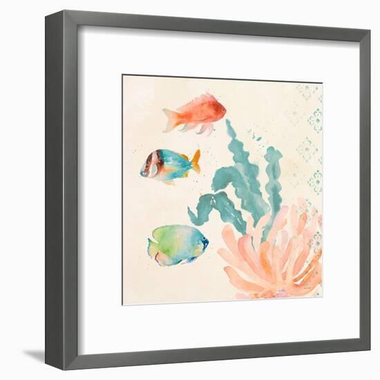 Tropical Teal Coral Medley I-Lanie Loreth-Framed Art Print