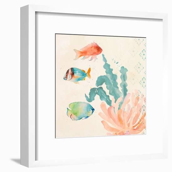 Tropical Teal Coral Medley I-Lanie Loreth-Framed Art Print