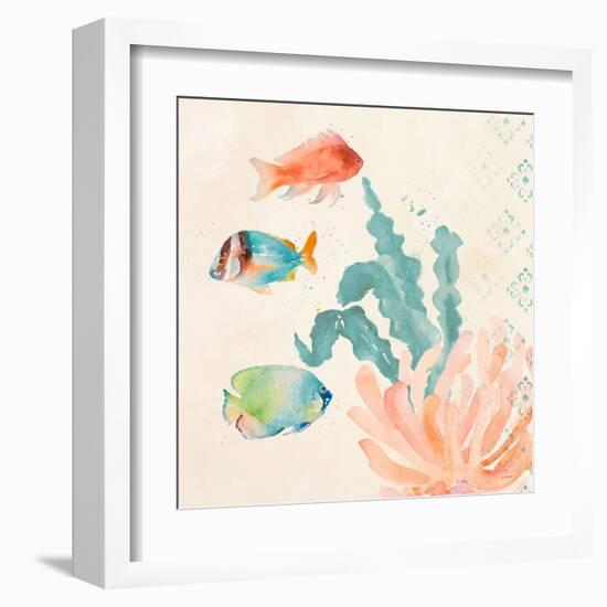 Tropical Teal Coral Medley I-Lanie Loreth-Framed Art Print