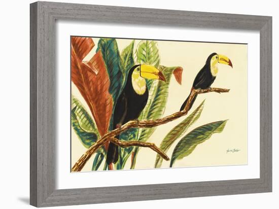 Tropical Toucans II-Linda Baliko-Framed Art Print