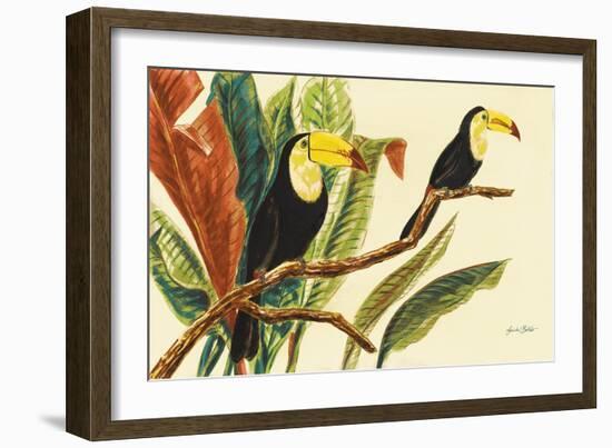 Tropical Toucans II-Linda Baliko-Framed Art Print