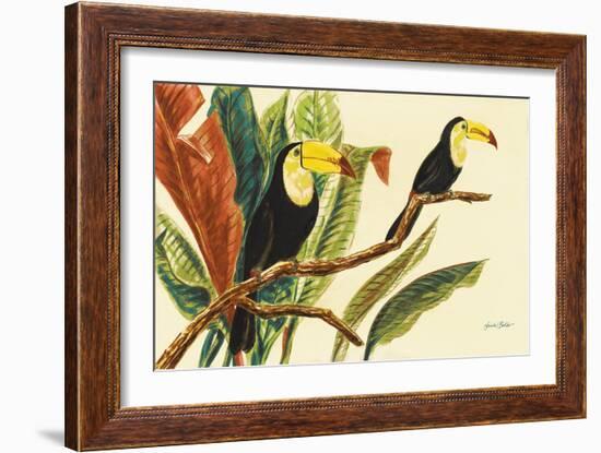 Tropical Toucans II-Linda Baliko-Framed Art Print