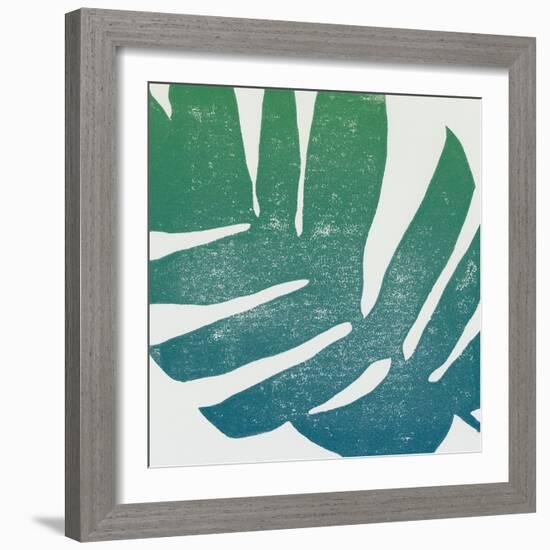 Tropical Treasures II Blue Green-Moira Hershey-Framed Art Print