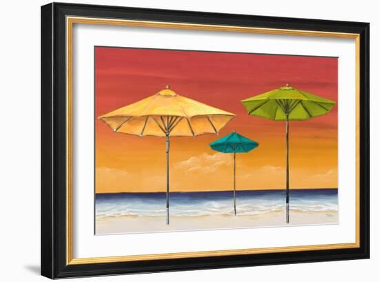 Tropical Umbrellas I-Tiffany Hakimipour-Framed Art Print