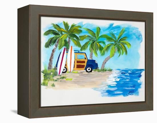 Tropical Vacation II-Julie DeRice-Framed Stretched Canvas