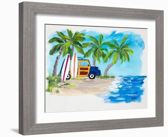 Tropical Vacation II-Julie DeRice-Framed Art Print