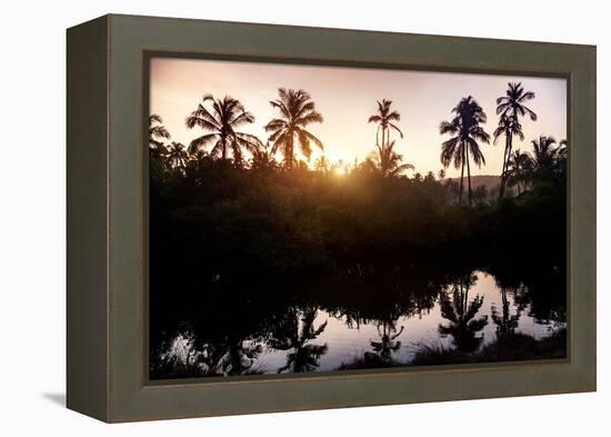 Tropical Village in Goa-Marina Pissarova-Framed Premier Image Canvas