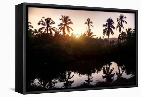 Tropical Village in Goa-Marina Pissarova-Framed Premier Image Canvas