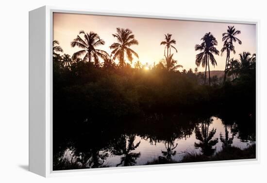 Tropical Village in Goa-Marina Pissarova-Framed Premier Image Canvas