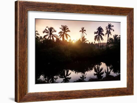 Tropical Village in Goa-Marina Pissarova-Framed Photographic Print