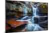 Tropical Waterfall. Popokvil Waterfall, Bokor National Park, Cambodia-f9photos-Mounted Photographic Print